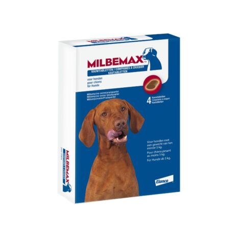 Milbemax Kauwtablet Hond Groot - 4 tabletten