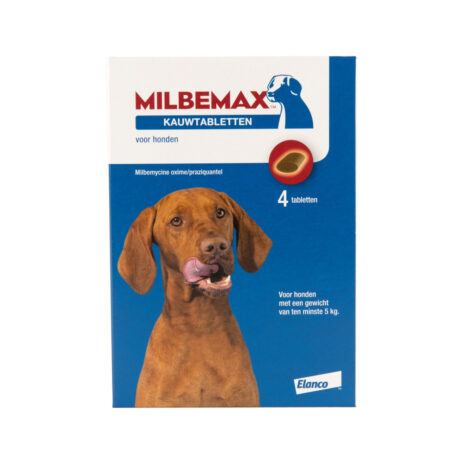 Milbemax Kauwtablet Hond Groot - 4 tabletten