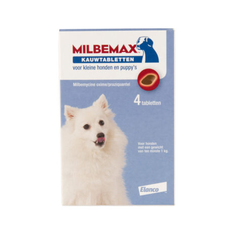 Milbemax Kauwtablet Hond Klein - 4 tabletten