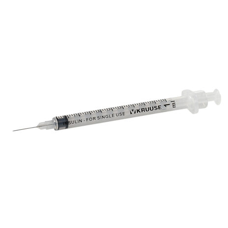 Insulinespuit/nld disp. 1ml Ins 100U 29G 0,33 x 12,7 mm Kruuse - 100 stuks