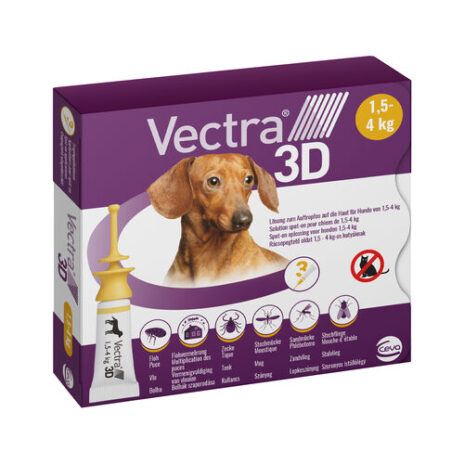 Vectra 3D dog XS 1,5 - 4 kg 3 pipetten