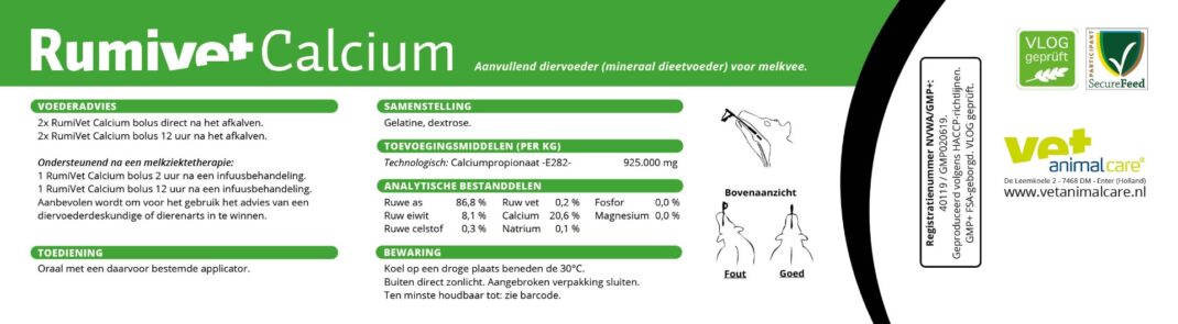 Rumivet Calcium Bolus - 1 doos - 4 stuks-332200