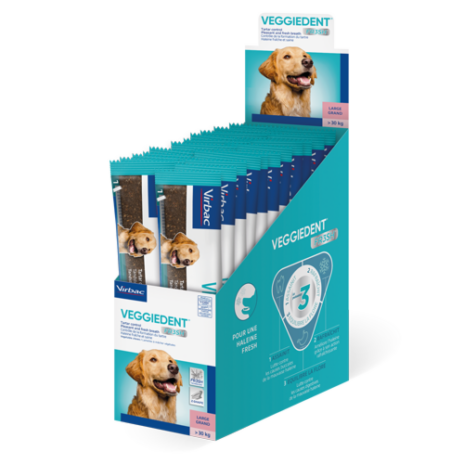 VeggieDent Single kauwstrips hond L - 24 stuks