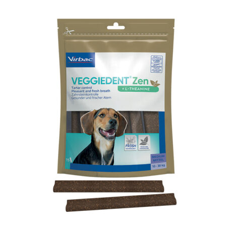 VeggieDent ZEN kauwstrips hond M - 15 stuks