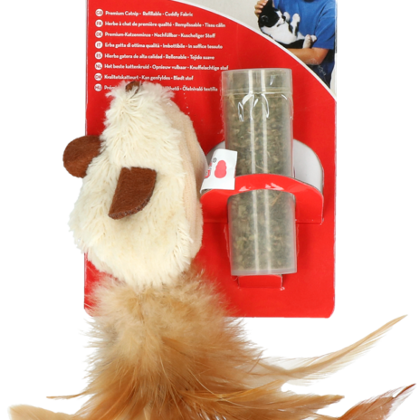 KONG Cat Refillable Catnip Feather Mouse