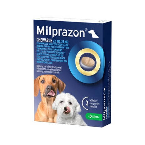 Milprazon Chewable 12,5 mg / 125 mg - Grote Hond - 2 tabletten