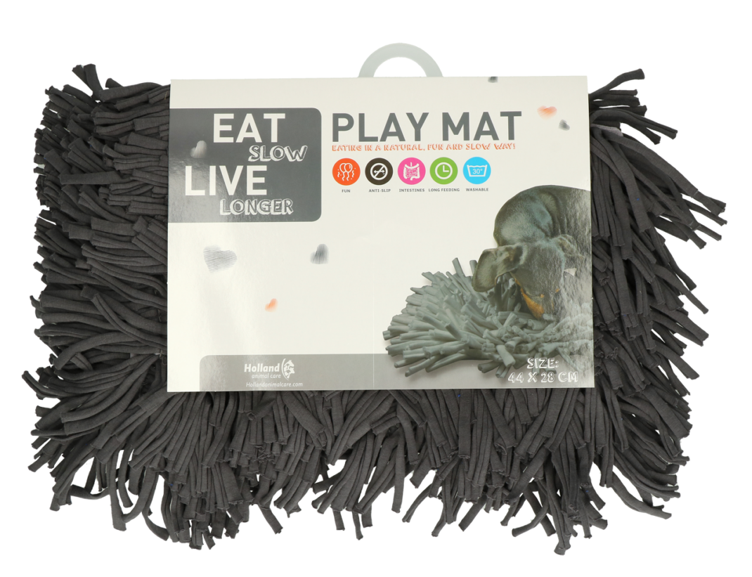 Eat Slow Live Longer Play Mat - Grey-0