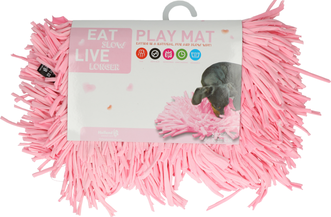 Eat Slow Live Longer Play Mat - Pink-0