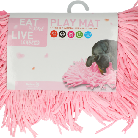 Eat Slow Live Longer Play Mat - Pink