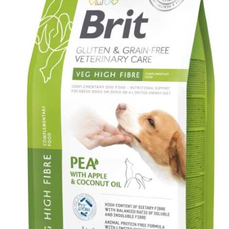 BRIT GF VD Hond Veg High Fibre - 2 kg