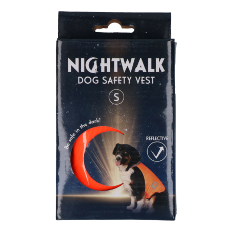 Nightwalk Dog Safety Vest Orange - Small