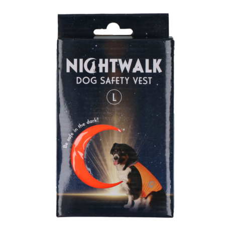 Nightwalk Dog Safety Vest Orange - Large