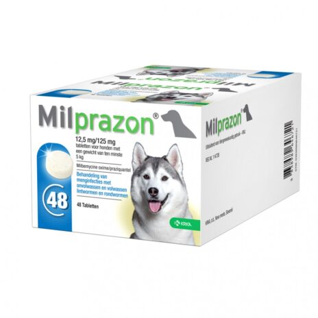 Milprazon Grote Hond - 12.5 mg / 125 mg (48 tabletten)