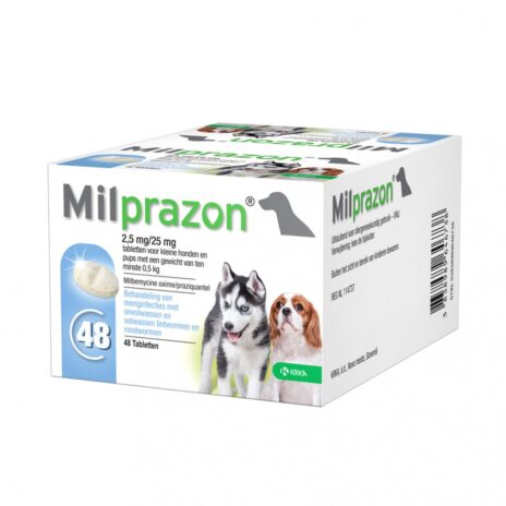 Milprazon Kleine Hond / Puppy - 2.5 mg / 25 mg (48 tabletten)