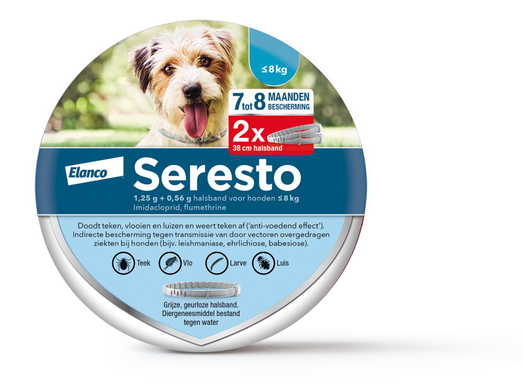 Seresto halsband kleine hond < 8 kg - 2 banden-0