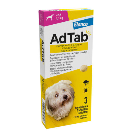 AdTab Kauwtabletten Hond - >2,5 - 5,5 kg