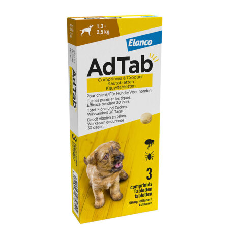 AdTab Kauwtabletten Hond - 1,3-2,5 kg