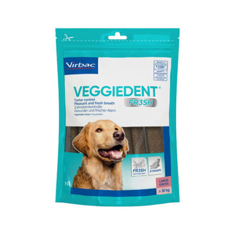 VeggieDent kauwstrips hond (> 30 kg) 15 stuks